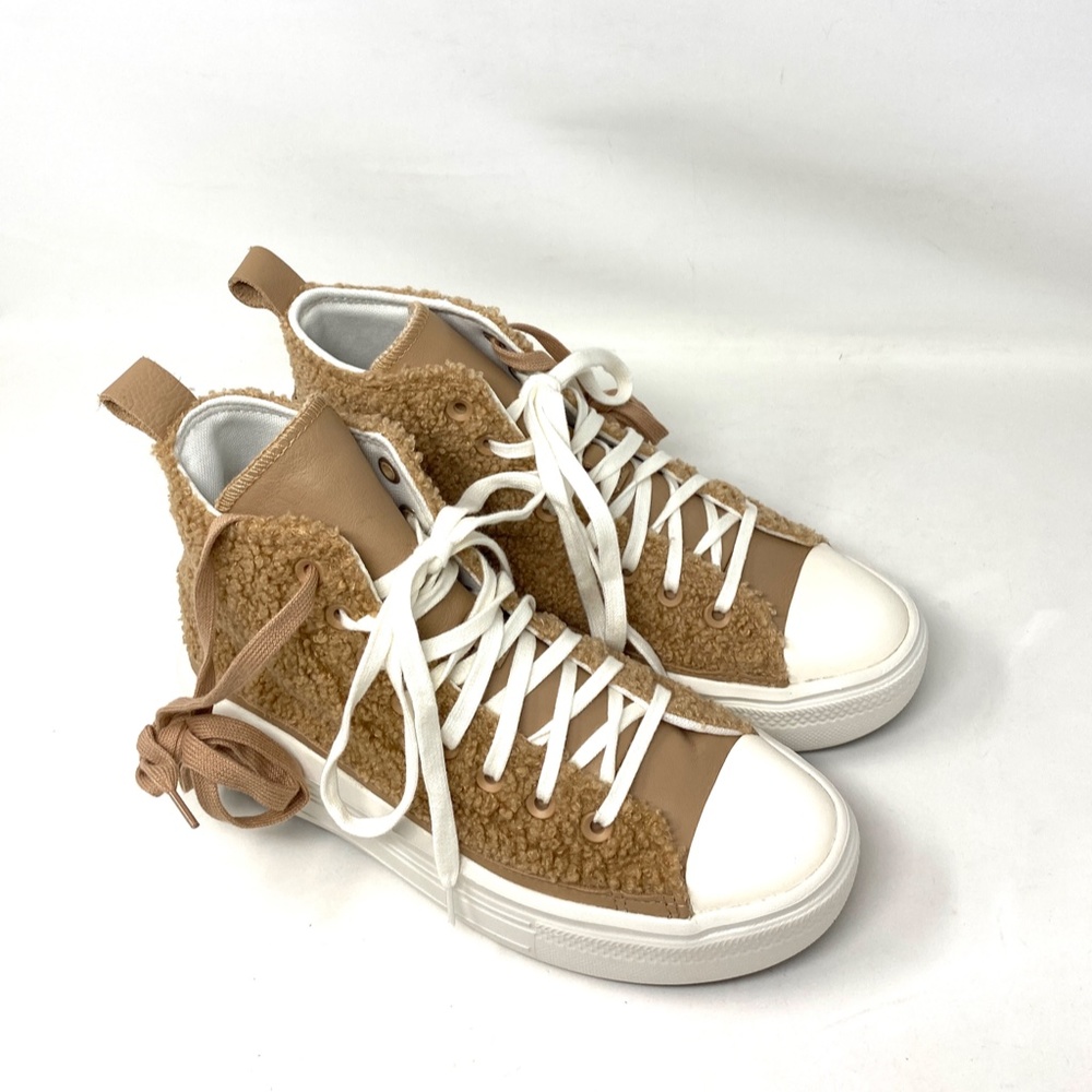 Converse Chuck Taylor Move Platform High Top Сream Sherpa Women Sneakers A04259C - Picture 6 of 9